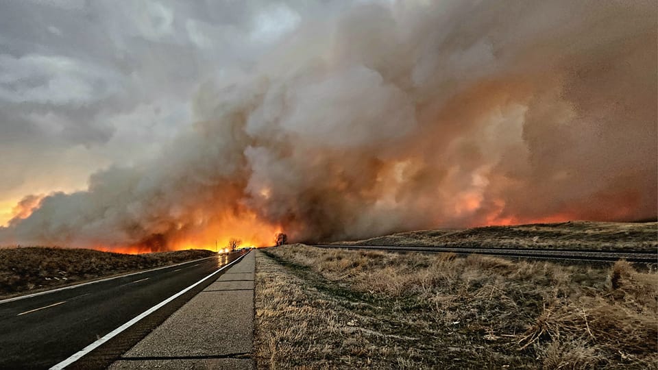 Wildfire near Anselmo April 13